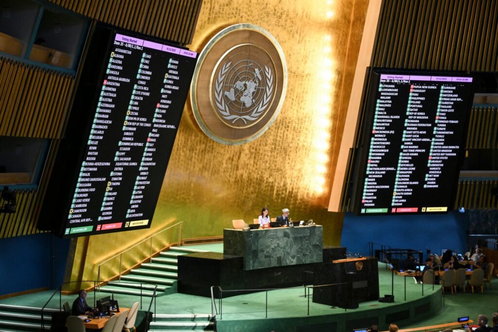 UN overwhelmingly endorses call to establish Palestinian state without Hamas