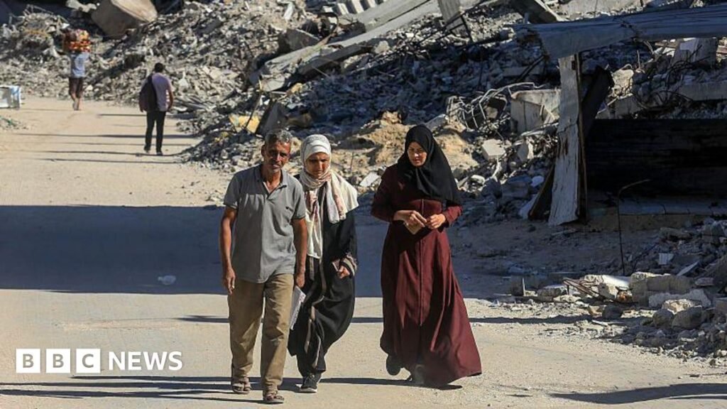 Gaza peace ‘is no small challenge’, UK PM says, as Palestinians fear ceasefire may not hold – live updates