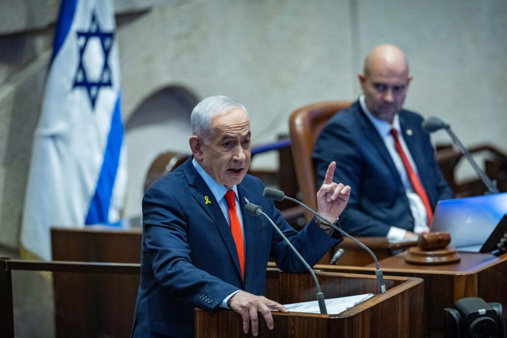 ‘You were completely wrong’: Netanyahu and Lapid spar in stormy Knesset debate