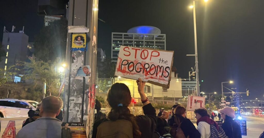 Dozens rally in Tel Aviv against West Bank 'state-backed' settler violence – Haaretz